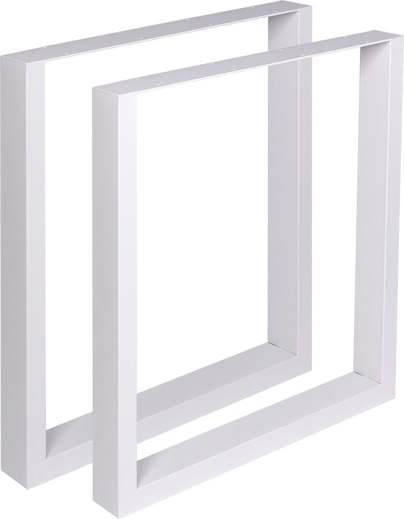 TPFLiving 2x Tischbeine Venix 80 cm weiß