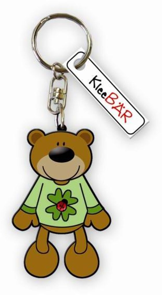 TESTRUT Schlüsselanhänger KleeBÄR, Kunststoff, 8 cm Produktbild 