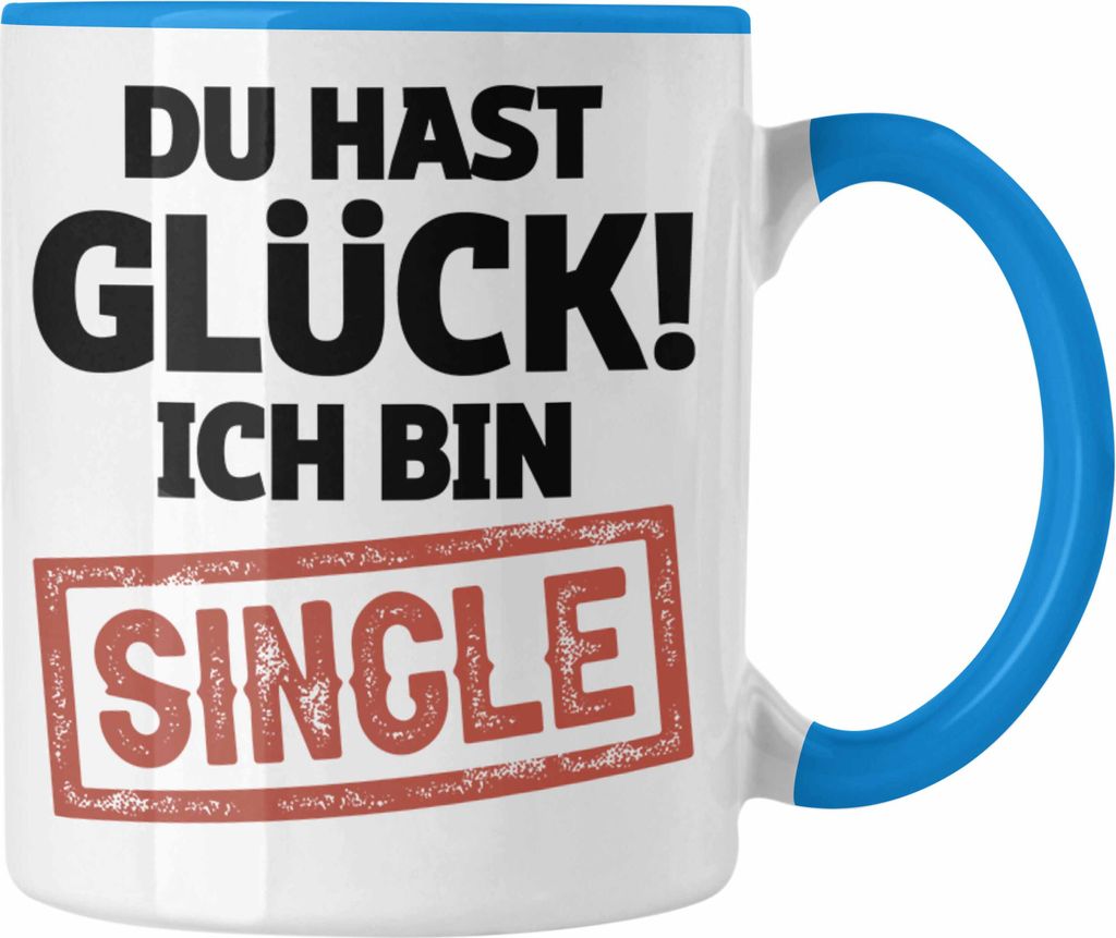 Trendation - Single Solo Tasse Geschenk Kollege Geschenkidee Kaffee-Becher (Blau)