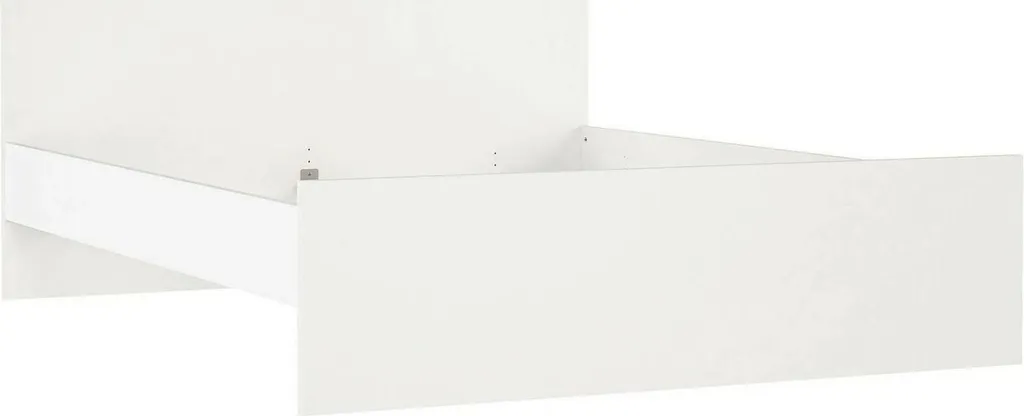 Lit Blanc 160x200 cm Kaitak Design Minimaliste et Structure Renforcée