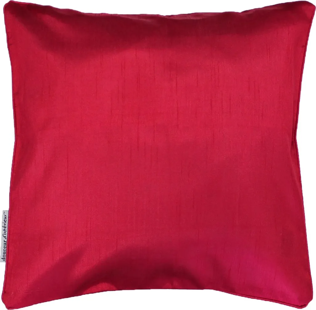 Housse de coussin unie Shana en satin de polyester résistant 50x50 - 2