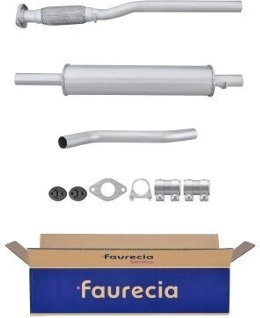 Silencieux central Punto HELLA 8LC 366 023-841 en acier aluminisé