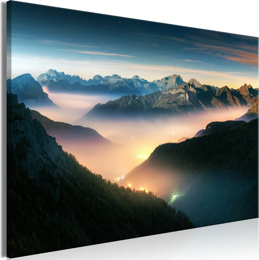 Quadro Canvas Montagna c-B-10002-b-b - Tela 90x60 Alta Definizione