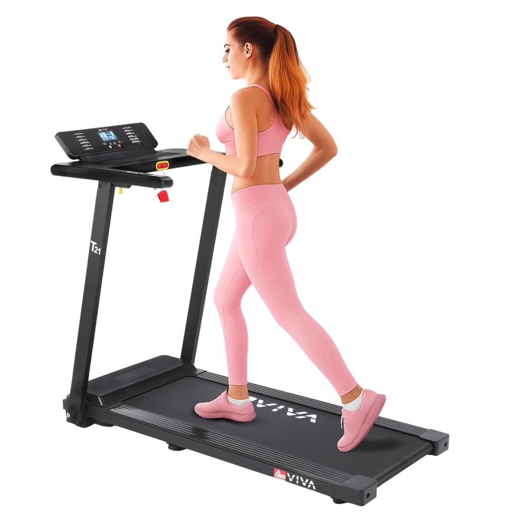 AsVIVA Büro Laufband T21 – Klappbar, 2,5 PS, 12 km/h, Bluetooth, Dämpfung