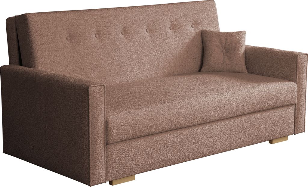 MIRJAN24 Schlafsofa Viva Sonic IV, Couch mit Schlaffunktion und Bettkasten, 4-Sitzer (Farbe: Coral 45)