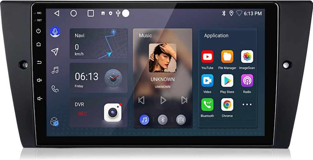 9 Zoll 6+128GB Android Autoradio für BMW 3ER E90 E91 E92 E93 2005-2011 Wireless CarPlay Android Auto 4G WiFi GPS Navigation 8Kern RDS DSP DAB+ BT