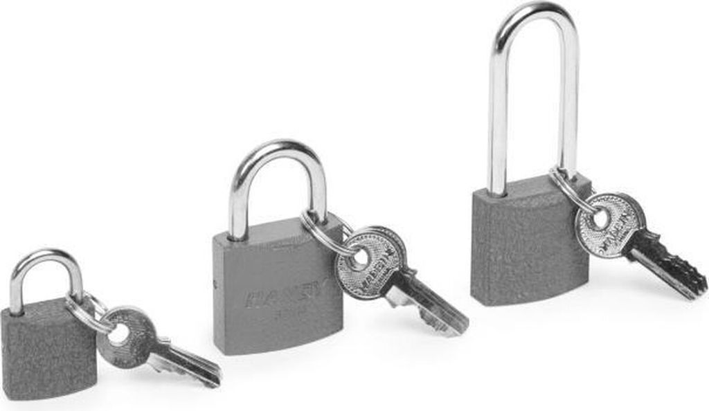 HANDY - Vorhängeschloss 3er Set - 20MM & 32MM & 32MM - Verschluss 3,5MM & 5MM - mit 3 Schlüsseln - Kofferschloss