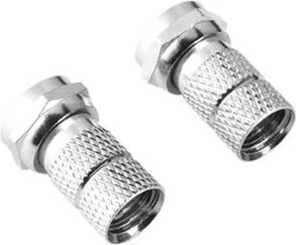 Fiche F à Visser pour Câble Satellite 6,8mm, Lot de 4 Hama (00179405)