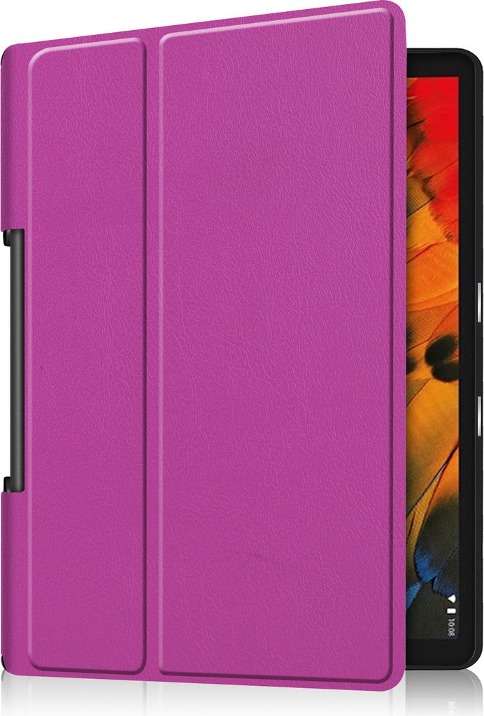 Case2go - Hülle kompatibel mit Lenovo Yoga Smart Tab 10.1 (2019) - Mit Standfunktion - Kunstleder Tablet Case Schutzhülle - Lila