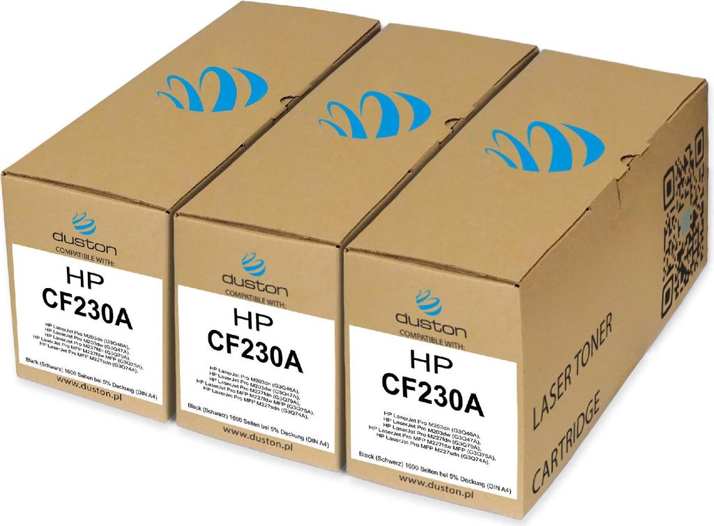 3x CF230A, 30A Toner Druckertoner Patrone Schwarz kompatibel mit HP LaserJet Pro M203 M227