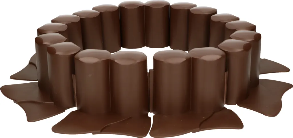 Délimiter une pelouse et un trottoir avec cette bordure marron 100 mm