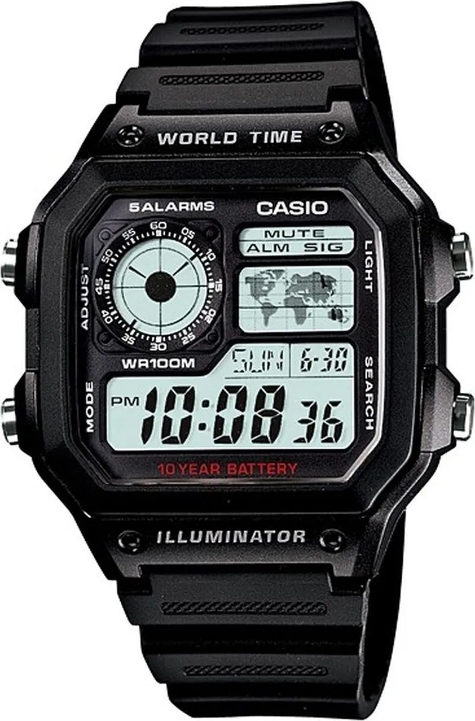 Casio Uhr Illuminator Worldtime AE-1200WH-1AVDF