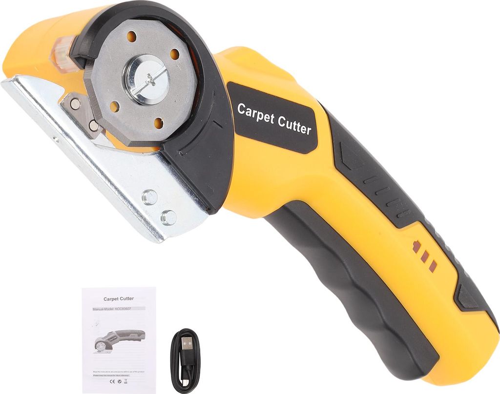 Schnurlose elektrische Schere, wiederaufladbarer Kartonschneider mit LED-Licht und Sicherheitssperre, leistungsstarkes Schneidewerkzeug für Leder,...