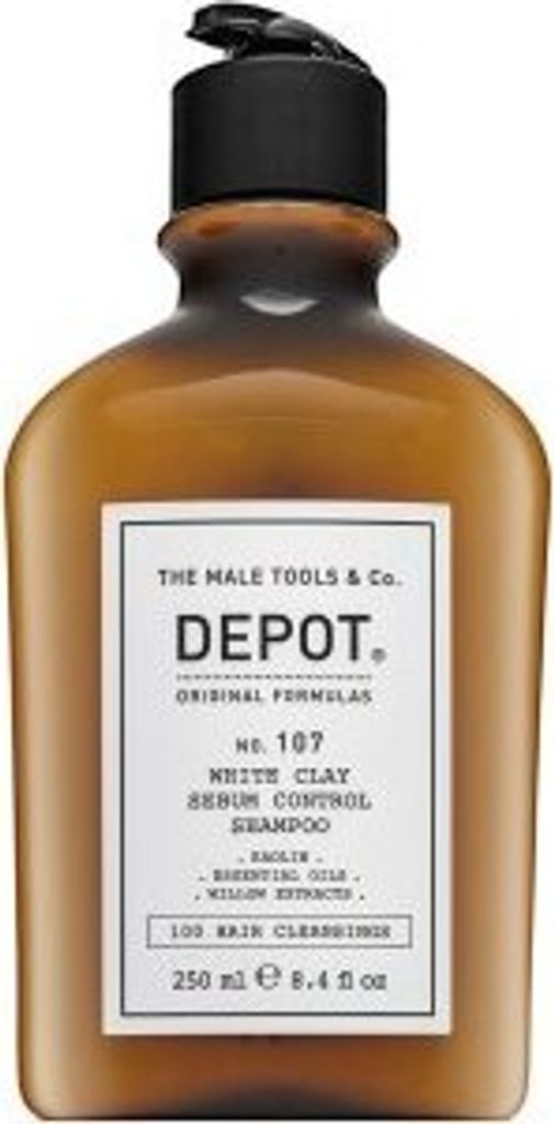 Depot, 100 Hair Cleansing No. 107, Kaolin, Hair Shampoo, Obrázek produktu 