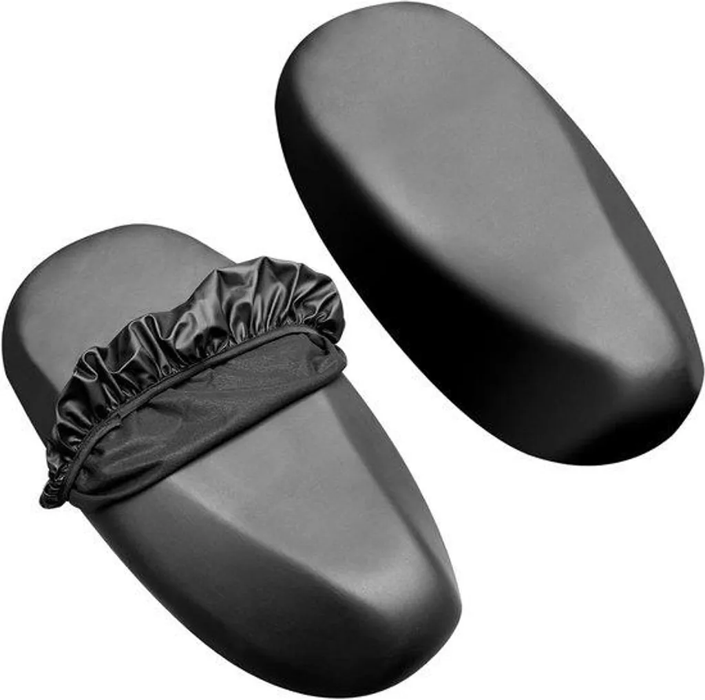 Lot de 2 housses de selle moto en cuir noir - Protection étanche universelle