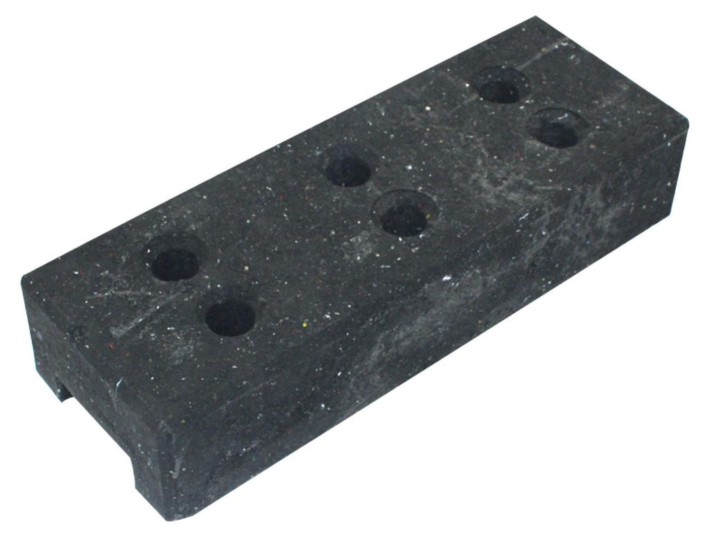 Bauzaunfuß aus Kunststoff in schwarz PVC Produktbild 