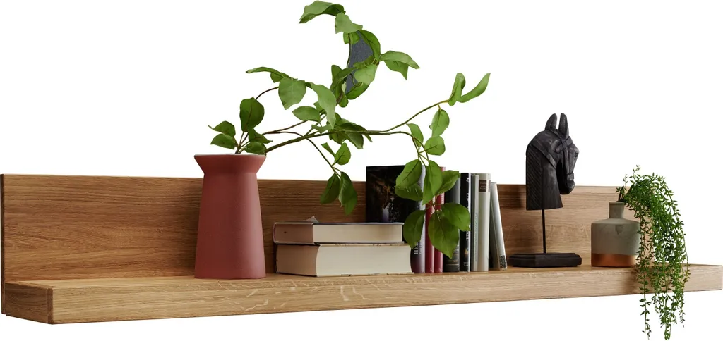 Gagnez de l'Espace avec l'Étagère Murale WZ-0169 en Bois Huilé 117cm