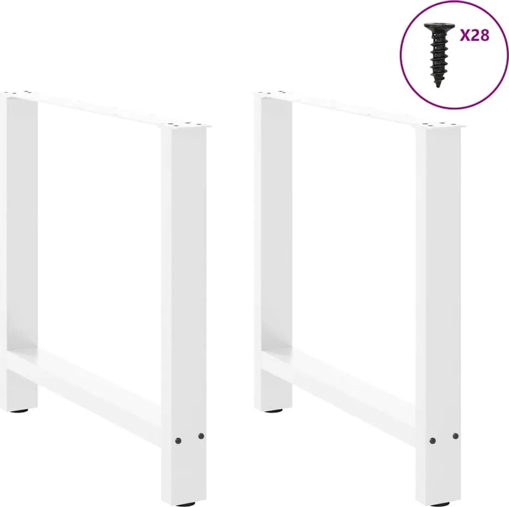 Offerta Gambe Tavolo Acciaio Bianco Cloris 70cm x 73cm - 2pz
