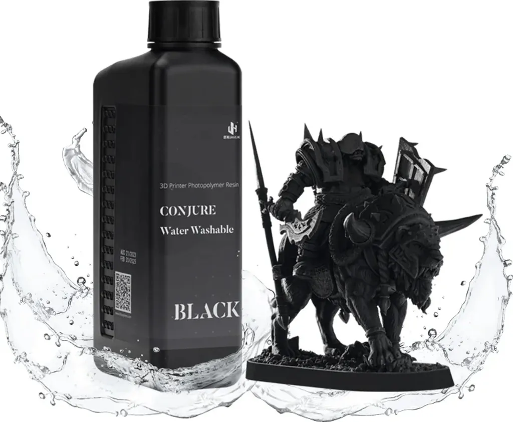 Résine lavable à l'eau haute précision noir 1kg pour imprimante 3D LCD
