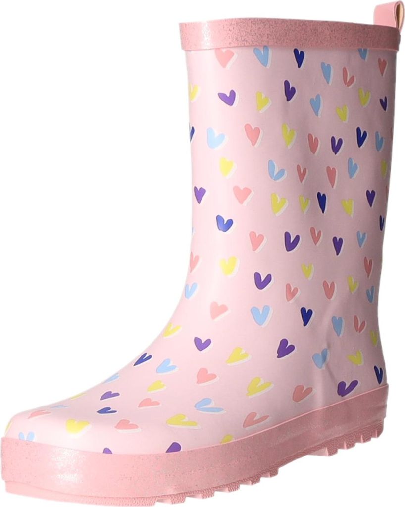 Sneakers Kinder-Gummistiefel Herz-Muster Pink-Mehrfarbig, Farbe:rot, EU Größe:30