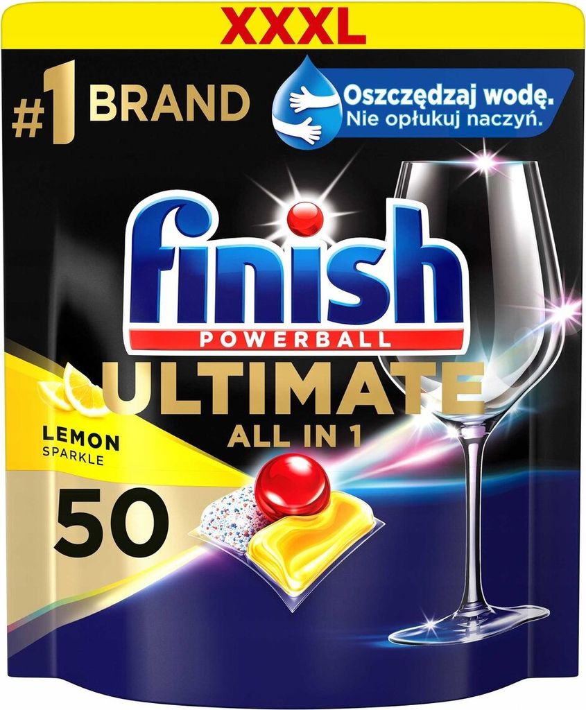 Finish, Ultimate Alles in 1 Zitronen Kapseln für Geschirrspüler, 50 Stück