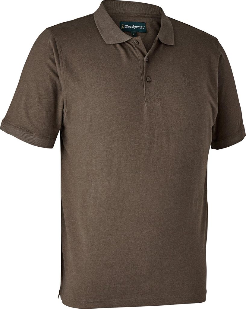 Deerhunter Gunnar Polo Hemd Herren (Brown Leaf Melange) Größe XL