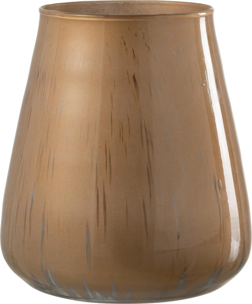Photophore Lanterne en Verre Marron Large - Luminaire d'Ambiance Chic