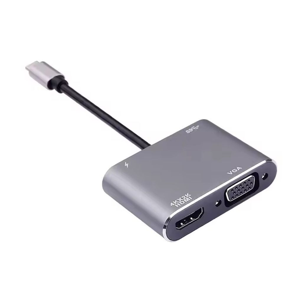 USB-C-auf-HDMI/VGA/USB-Adapter: Vielseitiger Hub für MacBook & mehr
