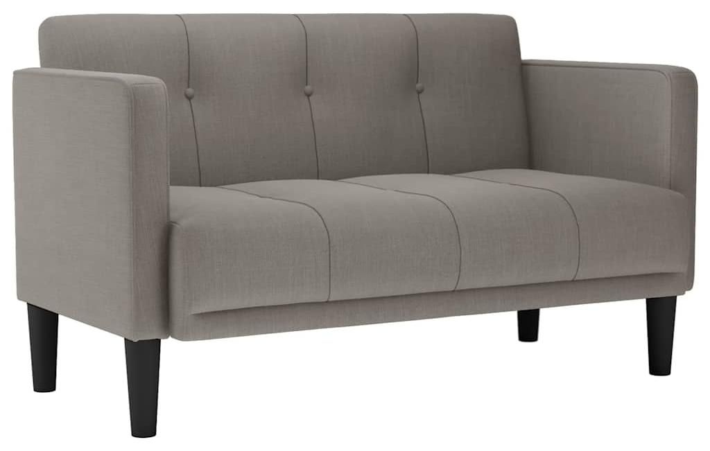 vidaXL Zweisitzer-Sofa Taupe 111 cm Stoff Produktbild 