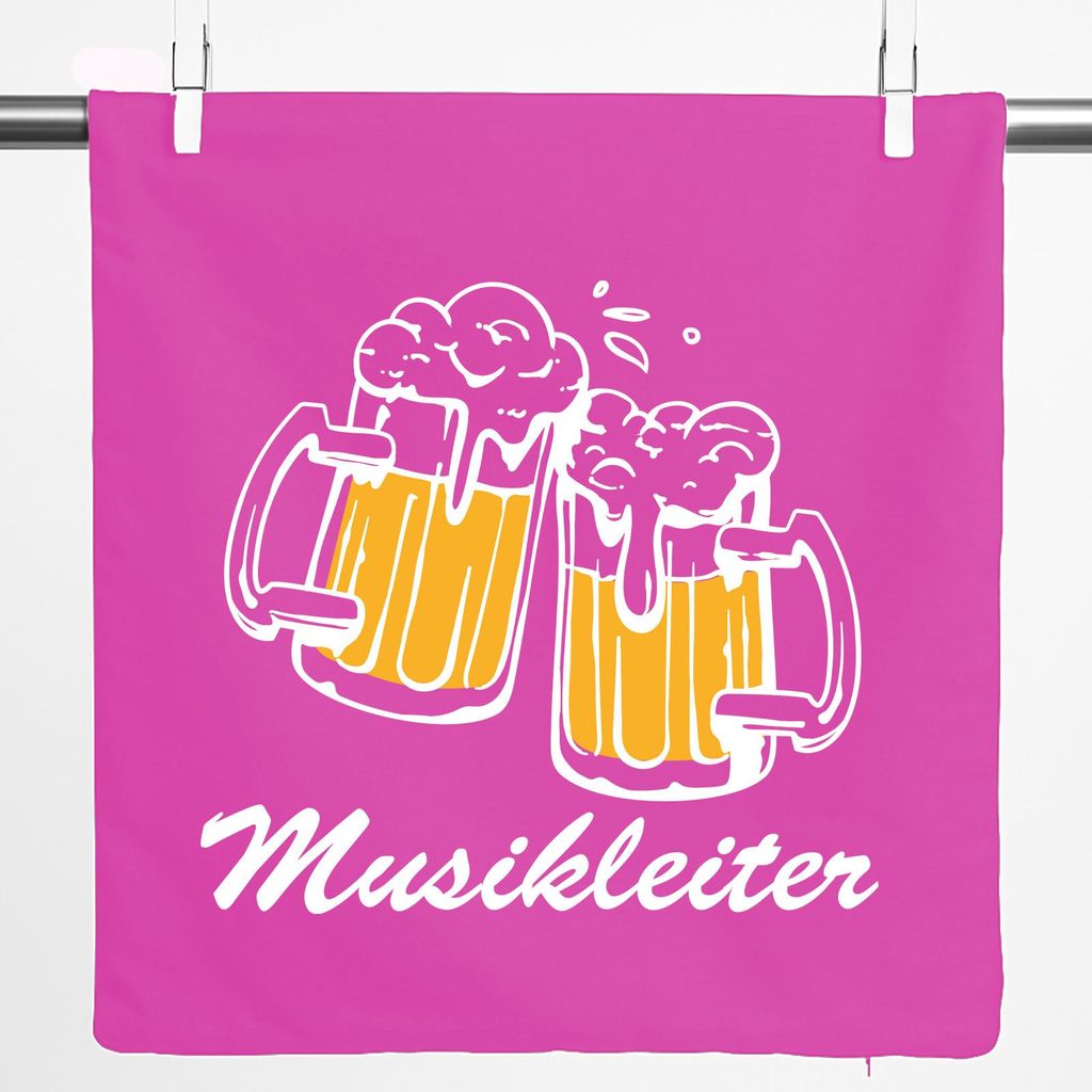 Huuraa Kissenbezug Musikleiter Spielmannszug 40x40cm Fuchsia Baumwolle Dekokissenbezug Geschenkidee