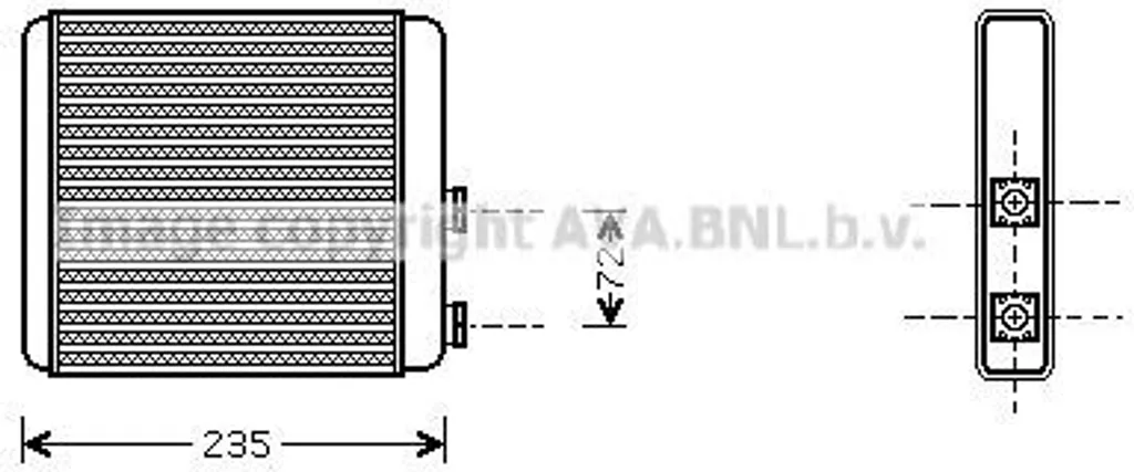 Échangeur thermique PRASCO OL6321 en aluminium OE 1618142 Astra Zafira