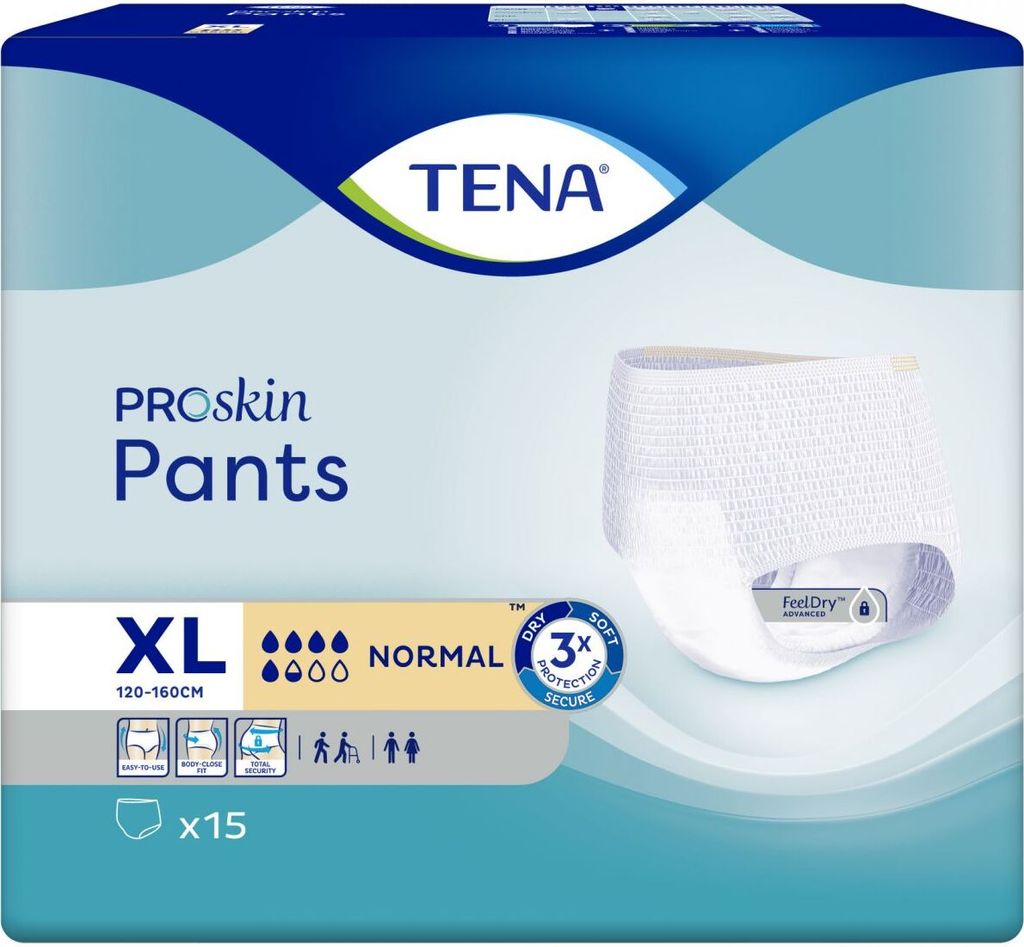 TENA Pants Normal 15 Stück (120-160 cm) Gr. XL Produktbild 