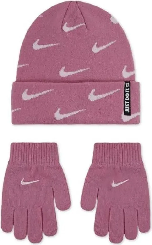 Nike Kids Swoosh Repeat Bonnet Violet Lilas pour Enfant Taille Unique
