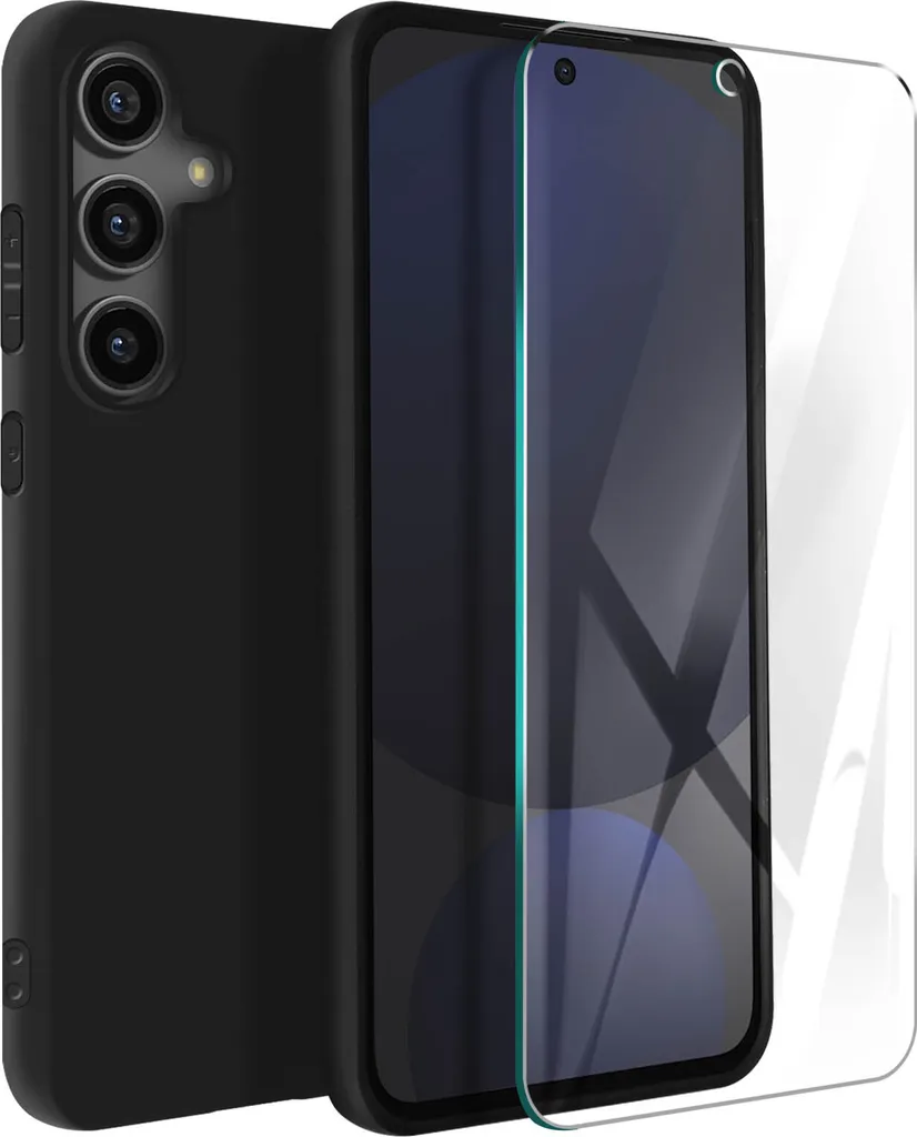Custodia 3mk Silicone Nero per Samsung S24 FE con Protezione Display