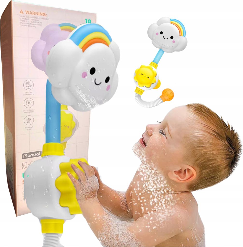 Baby-Badespielzeug, fröhliches Regenbogen-Duschbadespielzeug