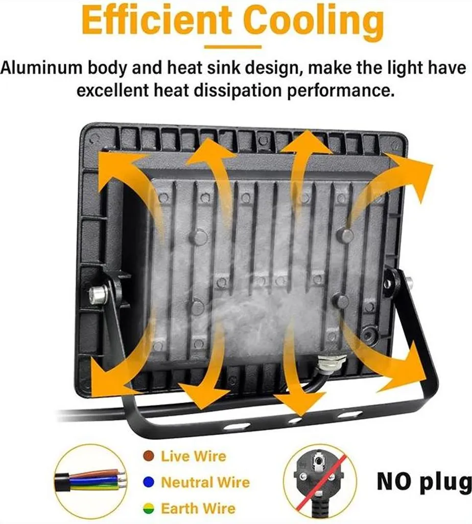 Projecteur LED RGB 30W extérieur IP66 avec télécommande série Pro-Lum
