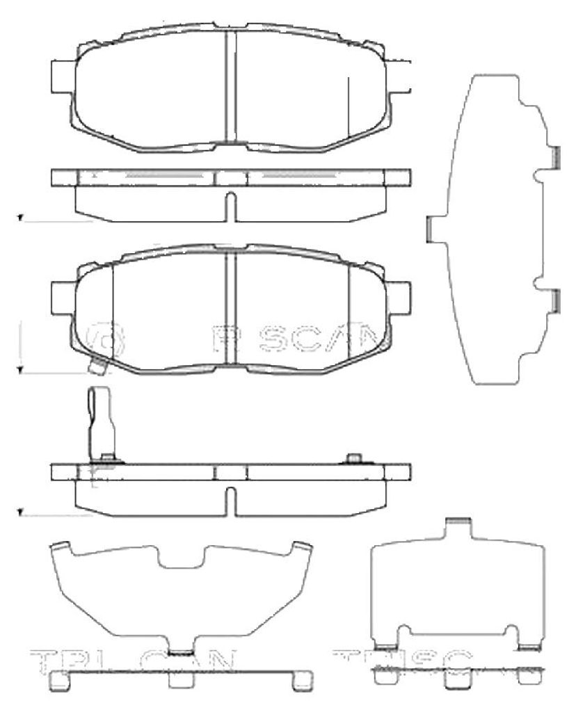 Bremsbelagsatz Scheiben 16 mm TRISCAN IAM-Expertise für u.a. SUBARU TRIBECA