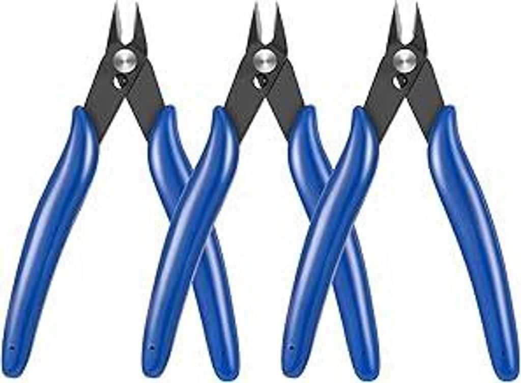 3 Stücke Klein Seitenschneider, Elektronik Drahtschneider Abgewinkelter Präzisionszange Mini Seitenschneider für Modellbau, Feine Drähte, Elect...