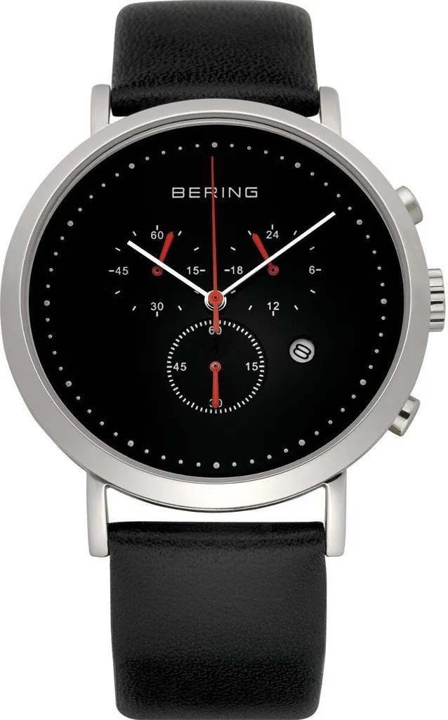 Chronographe Bering 10540-402 Noir : Verre Saphir Inrayable et Acier Pur