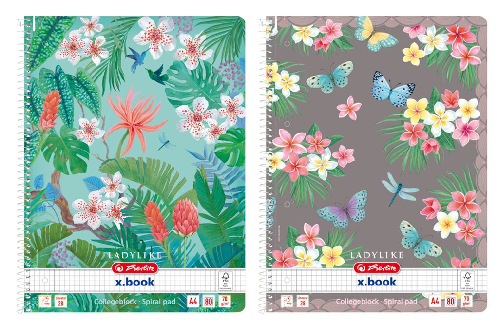 Herlitz Spiralblock A4 Ladylike 80 Blatt Lineatur 28 2 Produktbild 