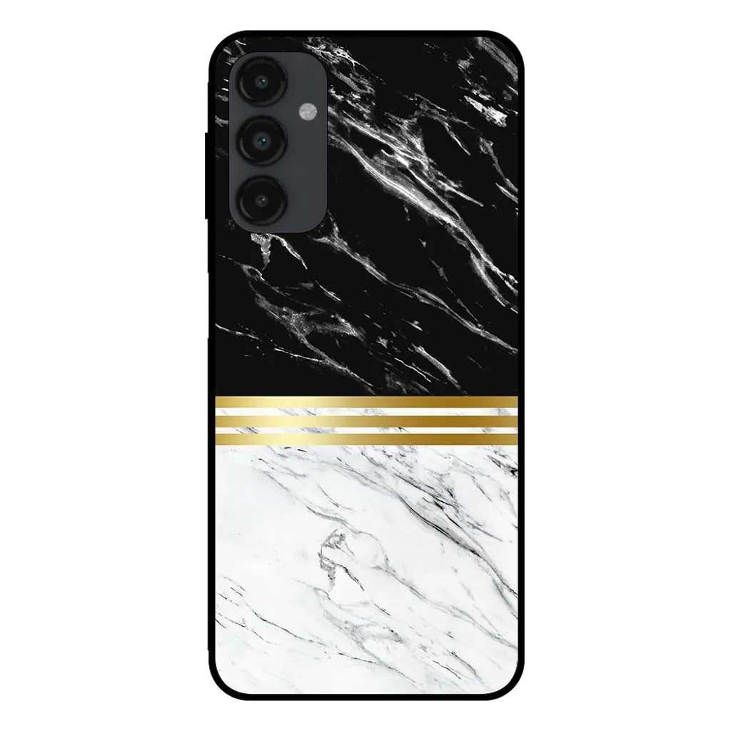 Custodia Samsung Galaxy A14 Marmo Nero Bianco - Cover Smartphonica Elegante