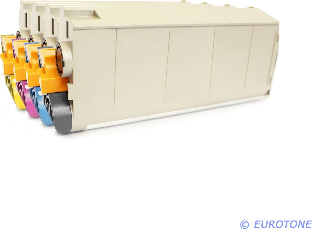 4x Eurotone Toner Alternative für OKI 43866108 Black Schwarz / 43866107 Blau Cyan / 43866106 Rot Magenta / 43866105 Gelb Yellow