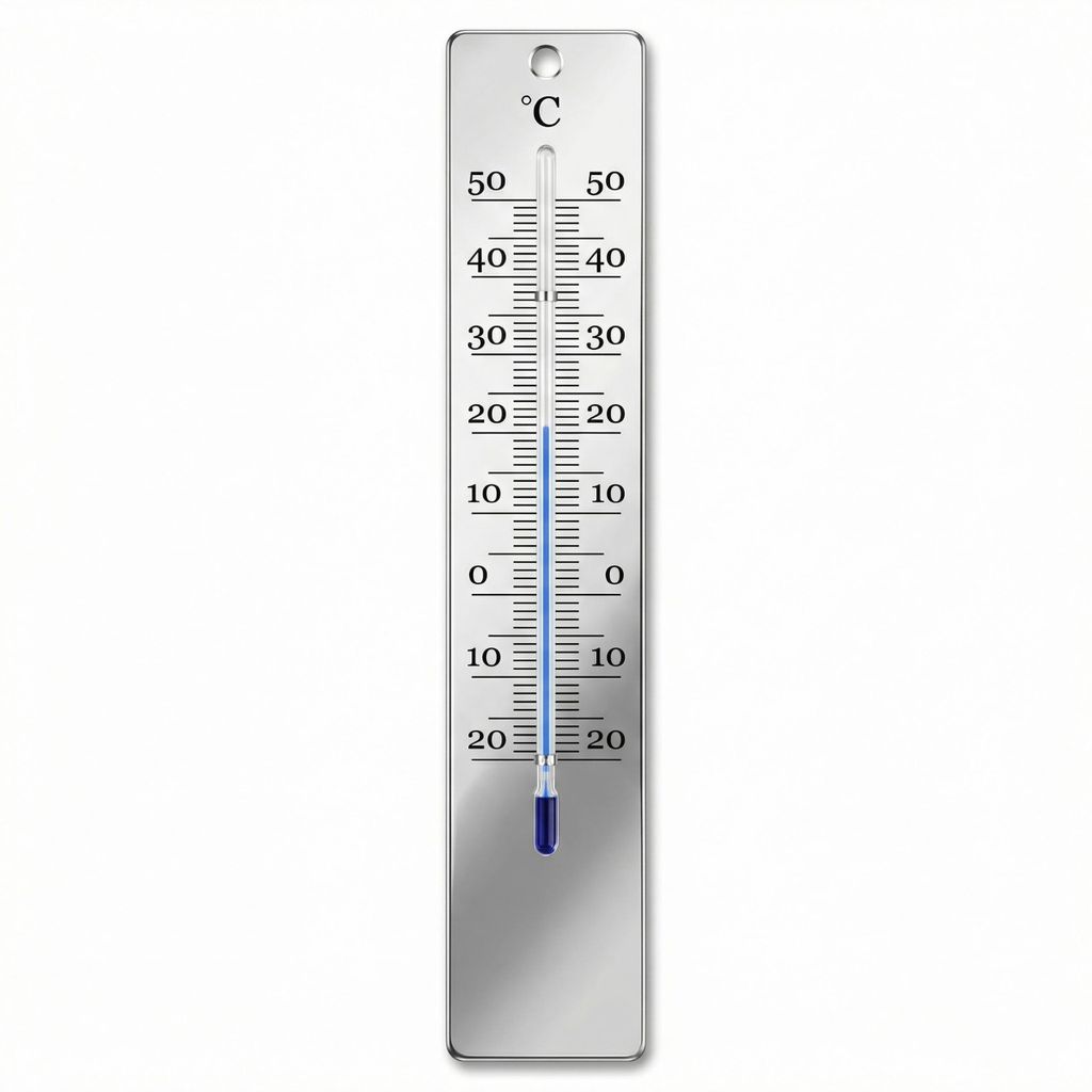 Gartenthermometer Edelstahl 28cm Temperaturmesser -20 bis 50°C Analog Innen Außen Garten Hauswand Thermometer Temperaturanzeiger Außenthermometer