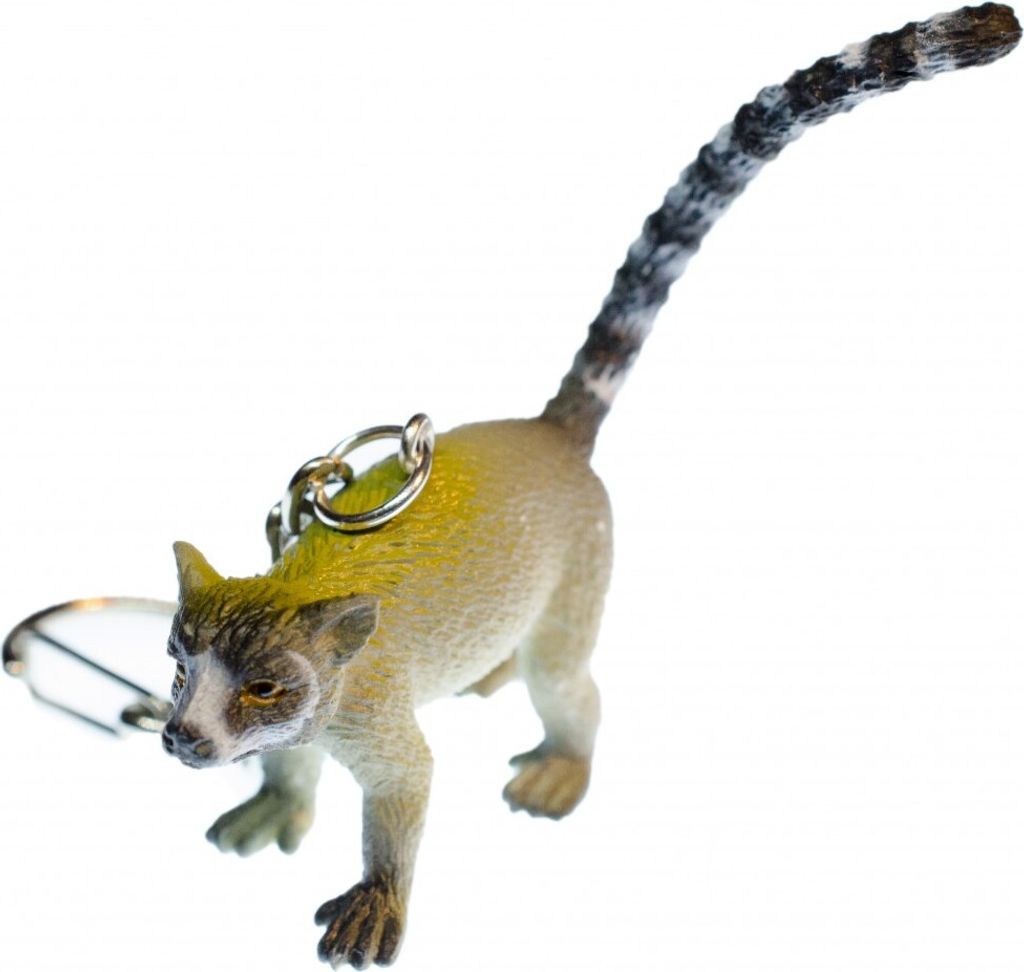 Lemuren Schlüsselanhänger Miniblings Anhänger Katta Madagaskar Affe Äffchen grau