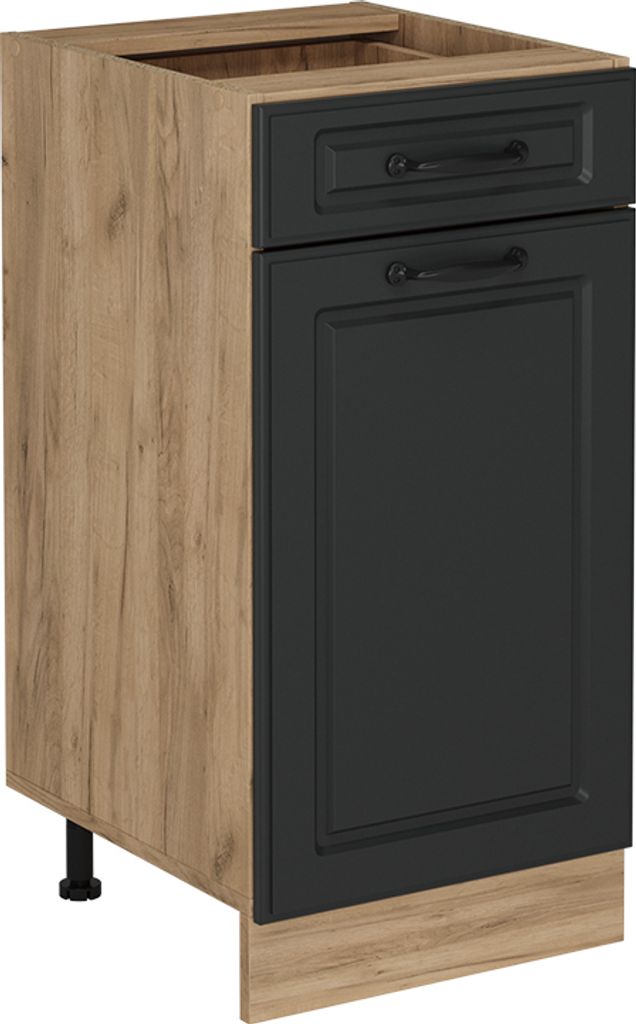 Küchenunterschrank Vicco R-Line Anthrazit Landhaus 40 cm ohne Arbeitsplatte, Model 53905