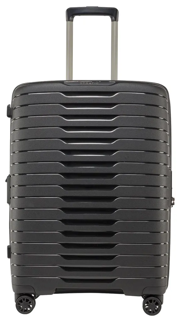 Valise Stratic Novium SL Chariot 4 roues 65 cm Noir - Bagage Rigide