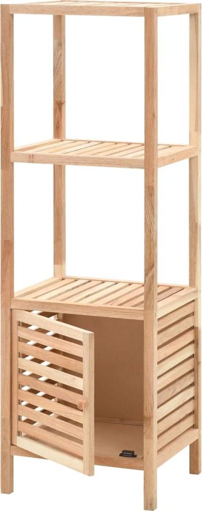 vidaXL Badezimmerschrank Massivholz Walnuss 39,5x35,5x123 cm