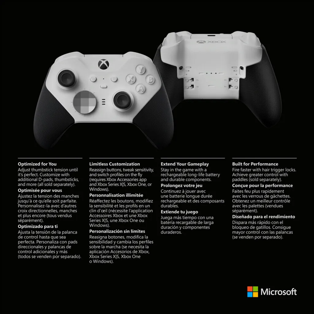 Manette Xbox Elite Series 2 Core Blanche - Version Premium Microsoft - 13