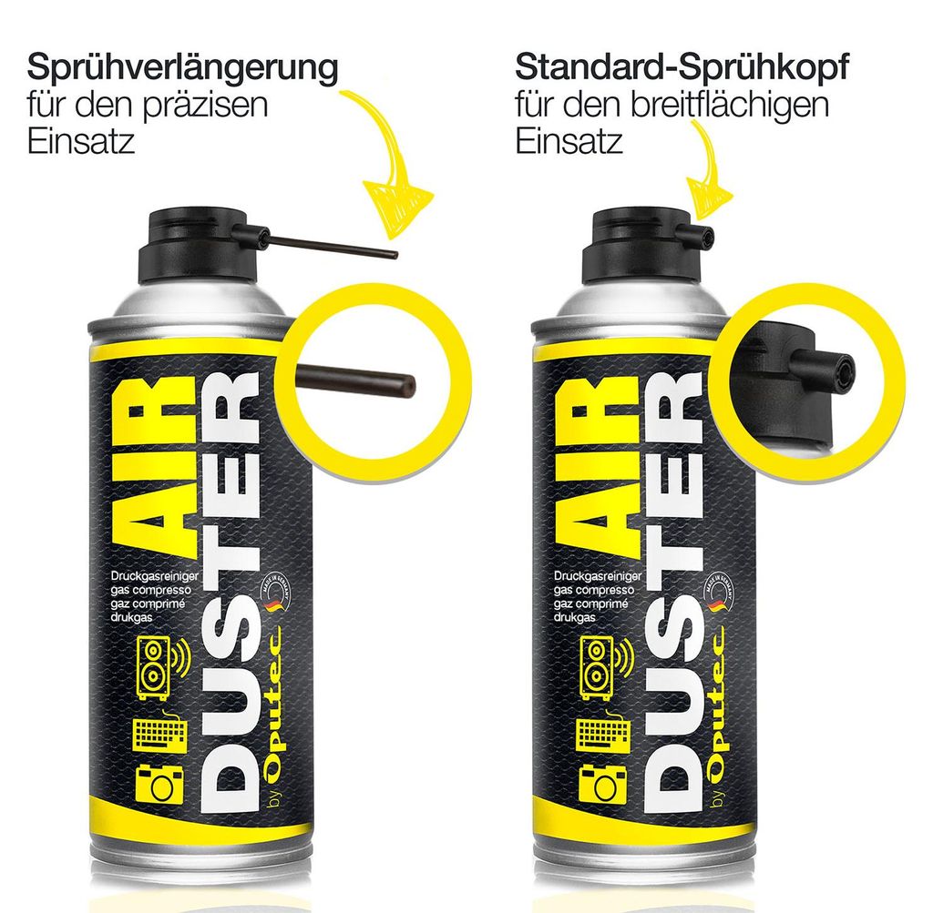 Oputec 1x 400ml Druckluftspray Air Duster Tastatur Reiniger