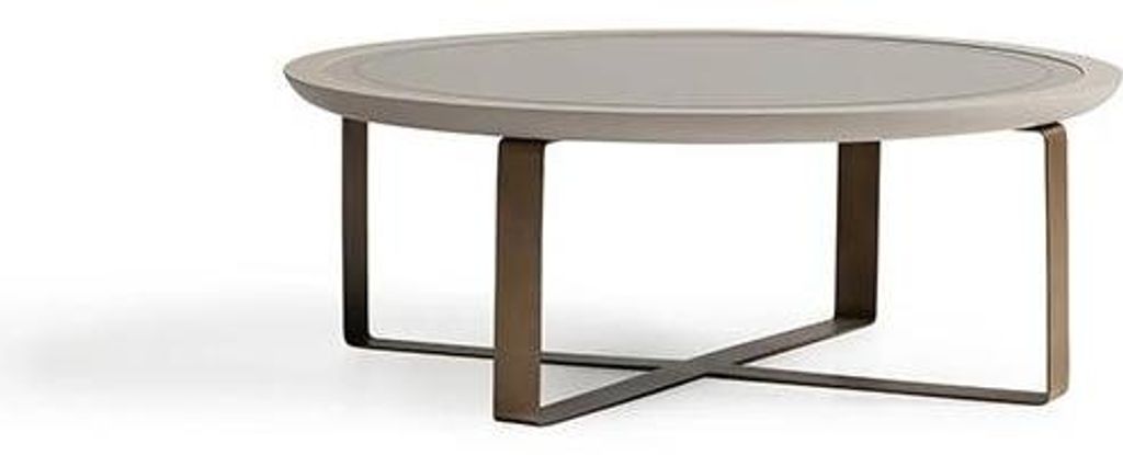 Couchtisch Modern Beistelltisch Kaffeetisch Sofatisch Beige Metall